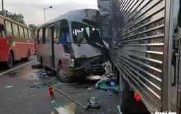 Xe khách đối đầu xe tải rạng sáng, 18 người nhập viện cấp cứu