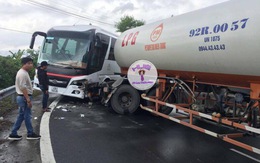 Lại tai nạn trên đèo Hải Vân: Xe du lịch và xe bồn tông nhau