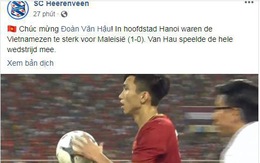 CLB Heerenveen 'chúc mừng Đoàn Văn Hậu' và tuyển Việt Nam