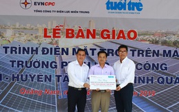 Thêm 2 trường học miền núi Quảng Nam có điện mặt trời