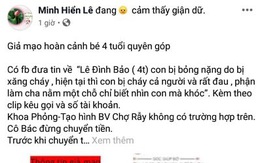 BV Chợ Rẫy: Không có bệnh nhi Lê Đình Bảo, đừng chuyển tiền cho trang Facebook lừa đảo