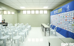 Phòng họp báo bóng đá nam SEA Games đã không còn ở nhà kho