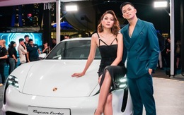 Thanh Hằng, Trọng Hiếu tham dự ra mắt dòng xe thuần điện Porsche Taycan