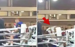 Video: Tai nạn kỳ dị, võ sĩ cao 2,07m bật ngửa khỏi sàn đấu và bỏ cuộc vì chấn thương
