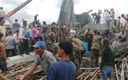 Sập chùa đang xây, hàng chục người Campuchia bị vùi lấp
