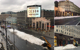 'Thèm' tuyết cho năm mới, thủ đô nước Nga vất vả chở mùa đông từ nơi khác về