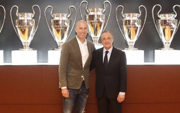 CĐV Real Madrid chào đón 'vua' Zidane, chúc Mourinho 'may mắn lần sau'