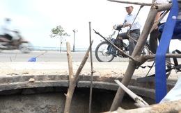 Hàng loạt nắp cống bị trộm trên con đường đẹp nhất Quảng Ngãi