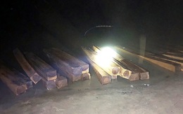 Thấy cảnh sát đường thủy, lâm tặc bỏ 50 phách gỗ lậu tẩu thoát