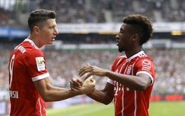 Lewandowski và Kingsley Coman đánh nhau trong buổi tập của 'Hùm xám'