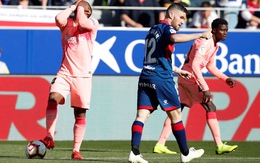 Vắng Messi, Barca bị đội chót bảng Huesca cầm chân