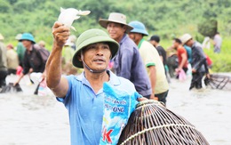 Cả ngàn người nô nức mang nơm, lưới đi đánh cá