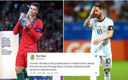 Dân mạng 'chế' hình ảnh Messi viết thư 'cầu cứu' Ronaldo