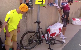 Khoảnh khắc Geraint Thomas gặp tai nạn ở chặng 8 Tour de France