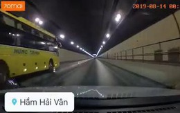 Video: Xe biển số 37 phóng ngược chiều 'khủng hoảng' trong hầm Hải Vân