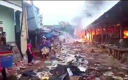 Cháy lớn tại chợ Mộc Bài Bình Định