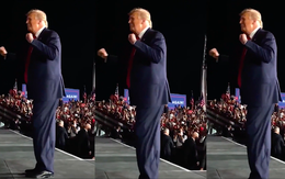 Những khoảnh khắc nhún nhảy vui vẻ của ông Trump trước đám đông