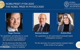 Nobel vật lý 2020 về tay 3 nhà khoa học nghiên cứu hố đen