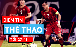Điểm tin thể thao tối 27-11: Không thi đấu, tuyển Việt Nam vẫn tăng hạng