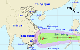 Áp thấp nhiệt đới hướng vào Biển Đông, có thể thành bão mạnh cấp 8 vào ngày 9-11