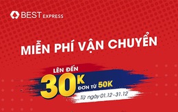 BEST Express miễn phí vận chuyển chào bão sale 12.12