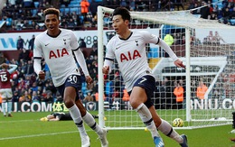 Son Heung Min lập cú đúp, Tottenham thắng nghẹt thở Aston Villa