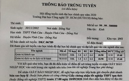 Trường đại học gửi thông báo trúng tuyển cho thí sinh... chưa tốt nghiệp THPT