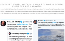 Hàng loạt nghị sĩ Mỹ: 'Nói đơn giản vầy thôi: yêu sách của Trung Quốc ở Biển Đông là phi pháp'