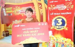 Trúng 1 kg vàng SJC 999.9 khi chơi 'xé nhãn'