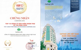 Cathay Life Việt Nam được vinh danh TOP 10 công ty bảo hiếm nhân thọ uy tín