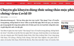 Bộ Y tế: Cẩn trọng thông tin 'trà thanh nhiệt Dr Thanh dự phòng COVID-19'