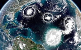 5 cơn bão và áp thấp nhiệt đới cùng lúc trên Đại Tây Dương