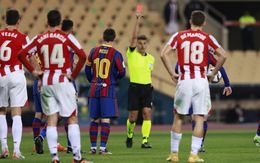 Messi có thể bị treo giò tới 4 trận vì lãnh thẻ đỏ