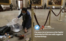 Nghị sĩ Mỹ quỳ xuống nhặt rác trong điện Capitol vì thấy đau lòng