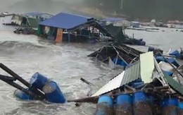 Lồng bè nuôi tôm hùm và nhà nổi du lịch trên đảo Bình Hưng tan tành sau bão số 9