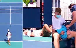 Đang thi đấu, tay vợt đổ gục trên sân vì nắng nóng