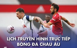 Lịch trực tiếp bóng đá châu Âu 11-4: Hấp dẫn đại chiến Tottenham - Man Utd