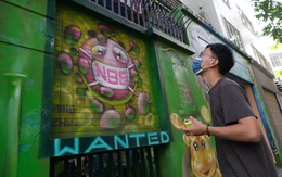 Biệt thự graffiti phòng chống COVID-19 ở Hà Nội khiến người đi qua 'khoái chí'