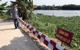 Đê bao bờ hữu sông Sài Gòn lún nửa mét