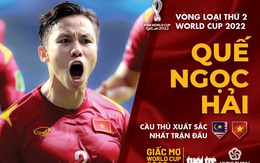 Quế Ngọc Hải xuất sắc nhất trận thắng Malaysia