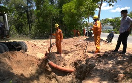 Đảo Cù Lao Chàm mất điện do xe múc đất làm hỏng cáp ngầm 22kV