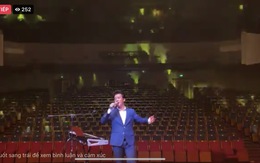 Ca sĩ Quang Hào một mình một sân khấu livestream hát cổ vũ tinh thần chống dịch
