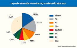 Bảo Việt dẫn đầu thị phần bảo hiểm phi nhân thọ nửa đầu năm 2021