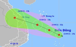 Vùng áp thấp trên Biển Đông tăng cấp, hướng nhanh vào bờ biển Đà Nẵng, Bình Định