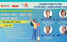 Tối mai 18-1, tư vấn chuyên sâu nhóm ngành Khoa học xã hội & nhân văn - Báo chí - Ngoại ngữ