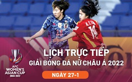 Lịch trực tiếp Giải bóng đá nữ châu Á 2022: Chờ tuyển nữ Việt Nam giành vé đi tiếp