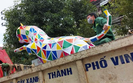 Linh vật hổ nhiều màu sắc ở Nghệ An bị thu hồi