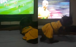 Chú chó nhảy nhót như đứa trẻ ăn mừng cầu thủ Brazil ghi bàn