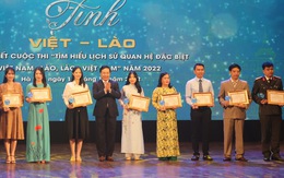 12 giải nhất thi 'Tìm hiểu lịch sử quan hệ đặc biệt Việt Nam - Lào, Lào - Việt Nam'