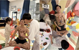 Ảnh vui sao Việt 16-12: Cường Đôla ‘xả thân’ cho con vẽ tattoo